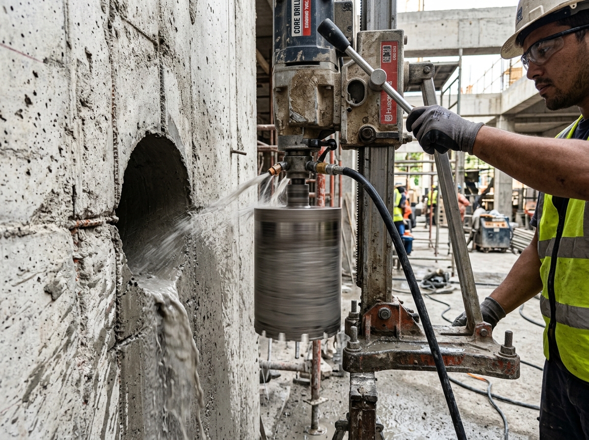 12-Inch Plumbing Duct Penetration