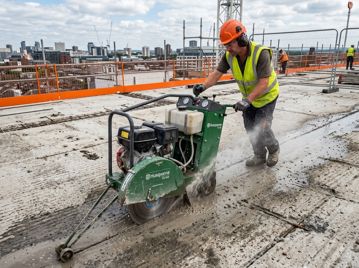 Roof Slab Cutting for Skylight Shaft